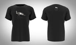 Load image into Gallery viewer, DAWN Peacock Black T-shirt Design Sample look
