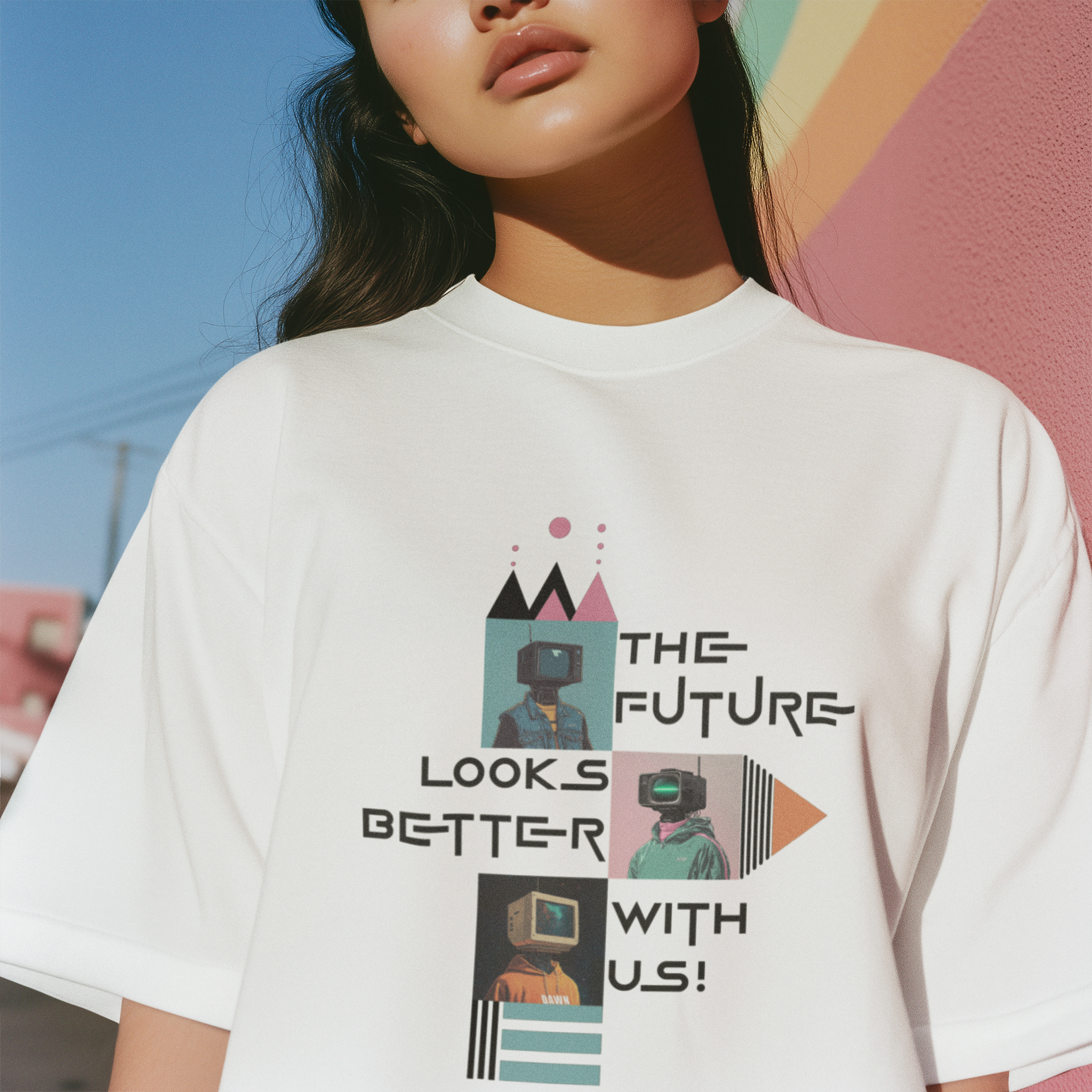 DAWN Launches Retro Cyberpunk T-Shirt Collection Featuring TV Head Designs