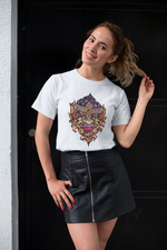 Load image into Gallery viewer, DAWN White T-shirt with Monkey God Print Unisex
