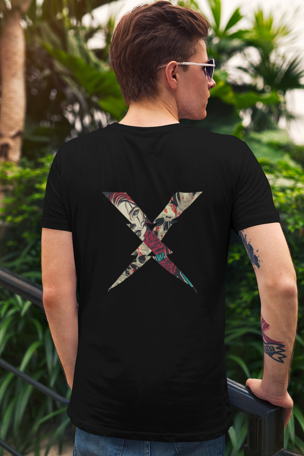 DAWN T-Shirt Design - Double Crossed Lightening Back View
